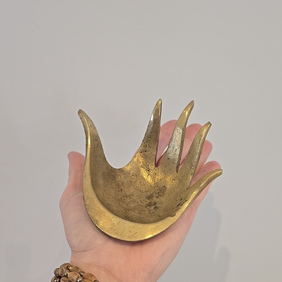 Vintage Other - Vintage Mid Century Brass Hand Ashtray Walter Bosse Style